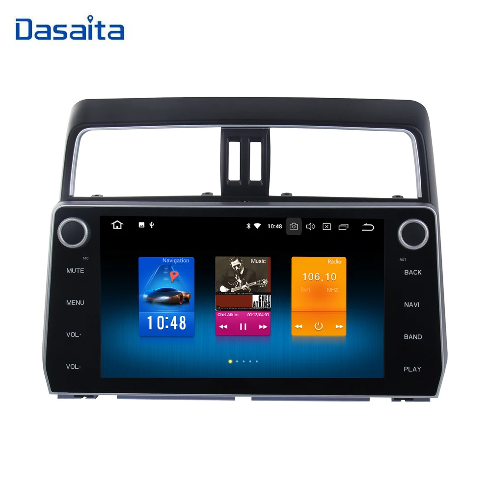 Excellent 10.2" IPS Android 9.0 Radio stereo for Toyota New Prado 2018 car multimedia player with 8-Core 4Gb+32Gb built-in GPS wifi BT 1