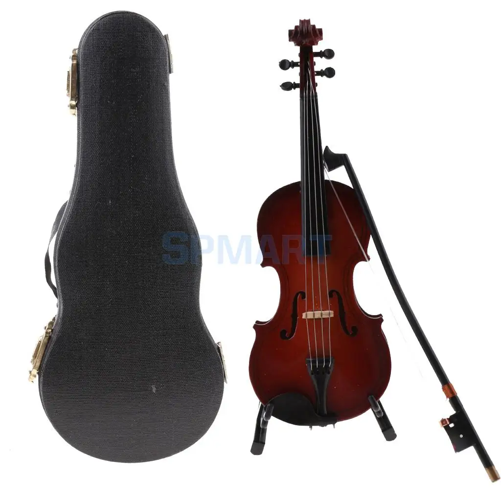 1/6 Scale Wooden Violin Model Action Figures Dollhouse Accessory Miniature Musical Instrument for Hot Toys Home Office Decor