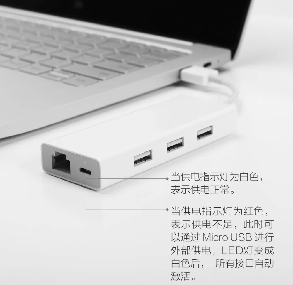 Xiao mi mi USB3.0 к Gigabit Ethernet мульти-адаптер USB к RJ45 сетевой кабель интерфейс Высокоскоростной USB разветвитель ноутбук