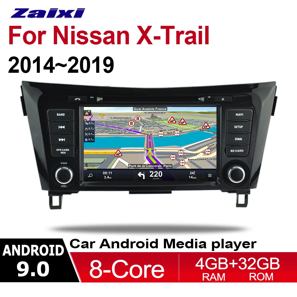 

ZaiXi For Nissan X-Trail 2014~2019 2 DIN Car Android 9 GPS Naviation Multimedia system Bluetooth Radio Amplifier HD WIFI