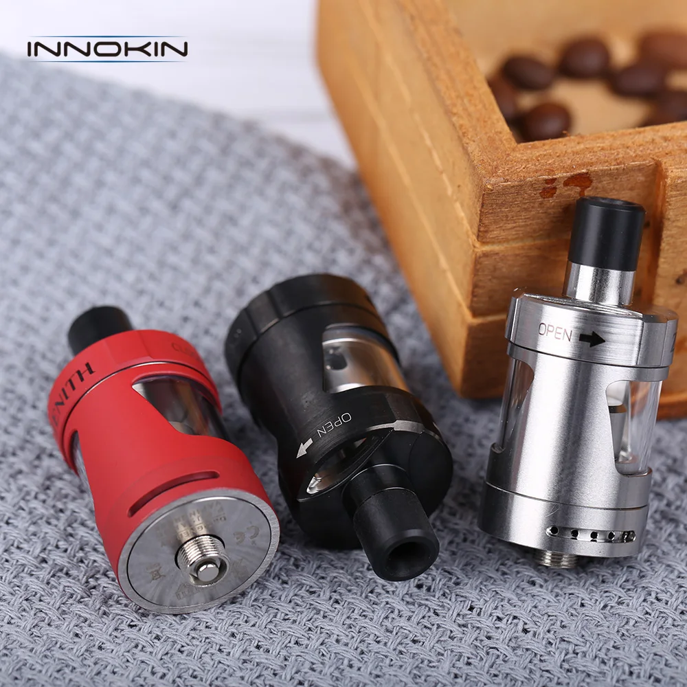 Оригинальный Innokin Зенит MTL Бак 4 мл атомайзер 24 7 мм рот в легкие вейп бак w/0. 8ohm/1.6ohm