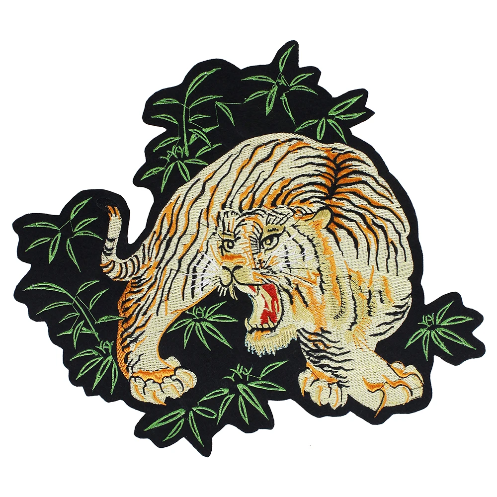 10pieces Large Tiger Embroidery Fabric Patches Motif Applique Back Badges Sew on Jacket