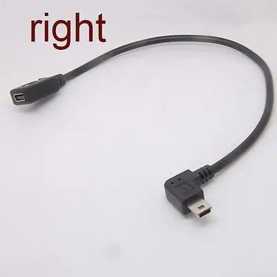 90 градусов 4 Угол Мини USB мама к Мини B 5 Pin папа кабель адаптер - Цвет: right