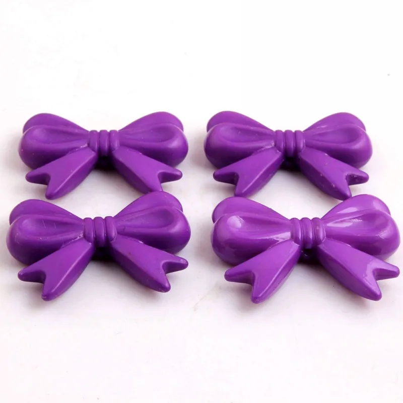 OYKZA оптовые дешевые 47x37 мм 55 шт акриловые бусины-бант для массивных бисерных бусин ожерелье ювелирные изделия - Цвет: dark purple