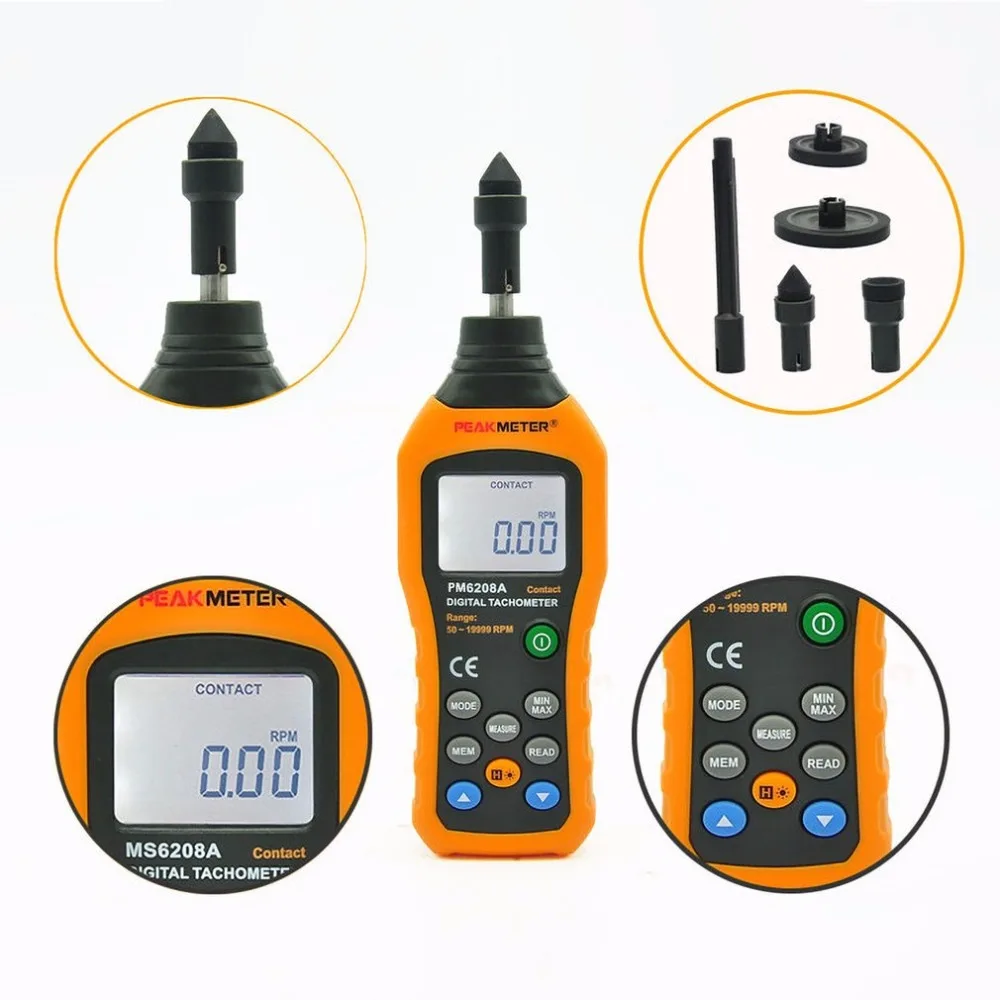 

Contact Tachometer Electronic Tachometer Electrical Professional Products Safty For Home Industorial Use