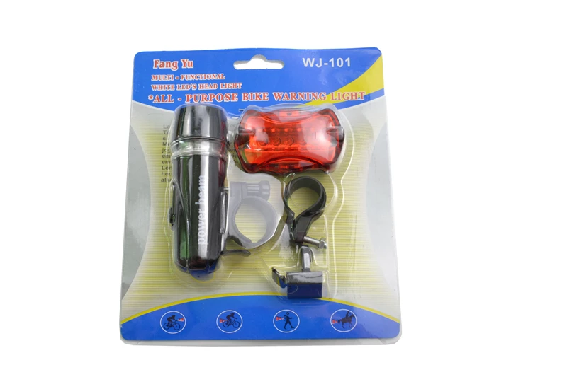 Top WEST BIKING Cycling Light Bike Head Flash Front Light Rear Flashlight Warning Cycling Bicycle 5 LED Lamp Light Bicycle Light 2