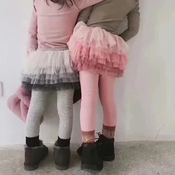 

Girls Leggings 2018 Cotton Culottes Tutu Skirt For Girl Baby Girl Shining Lace Leggings Spring Autumn Kids Pants Trousers