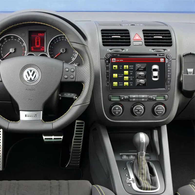 Excellent 2Din Car DVD Multimedia AutoRadio For Golf 5 6 VW Passat b6 Skoda Octavia 2 3 Superb Seat Leon 2 T5 Amarok Volkswagen Navigation 2