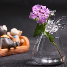 8 шт./лот Горячая Новинка милый прозрачный стеклянный Ангел форма цветок завод Стенд подвесная гидропонная ваза офисный, Свадебный декор