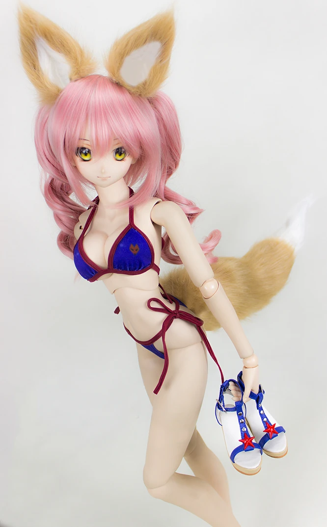 1/3 1/4 тонкий sd bjd кукла ткань tamamo no Mae Swinsuit Косплей Костюм для куклы bjd