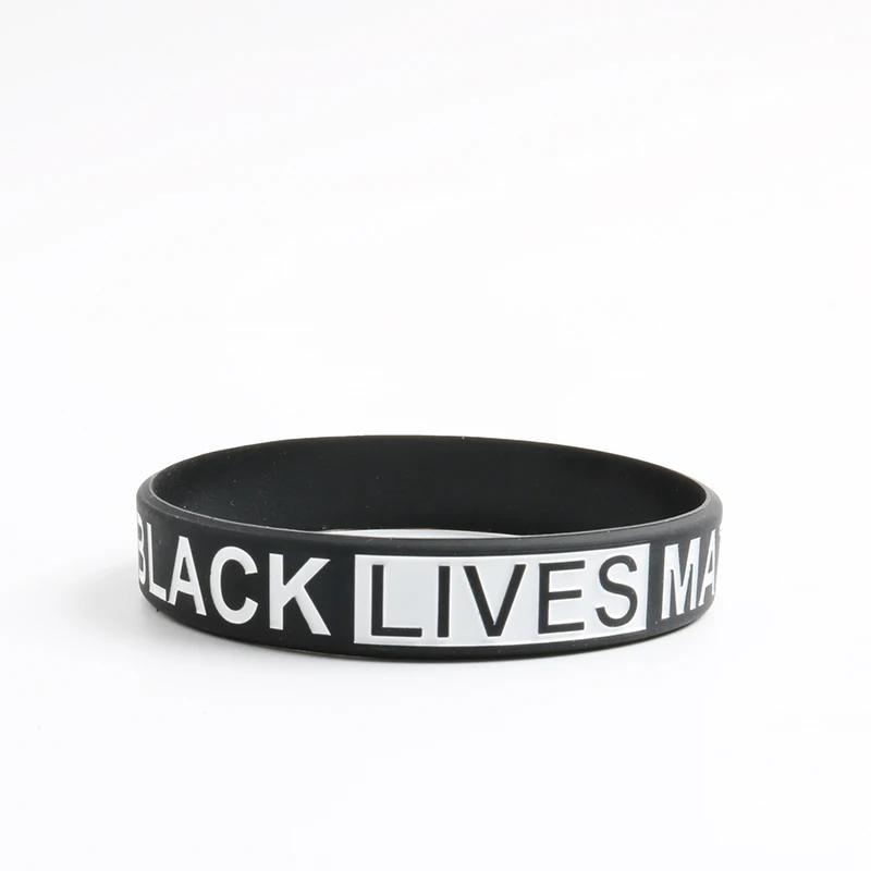 2 шт. горячая Распродажа Черный Lives Matter браслет черная желтая силиконовая резина браслет браслеты для мужчин и женщин модные ювелирные изделия Gitfs