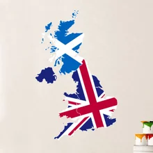 United Kingdom Map Globe Earth Country Wall Vinyl Sticker Custom Made Home Decoration Fashion Design Pvc Removable