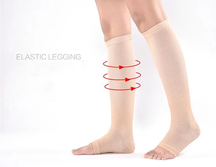 Unisex Women & Men Compression Stockings Zipper Leg Socks