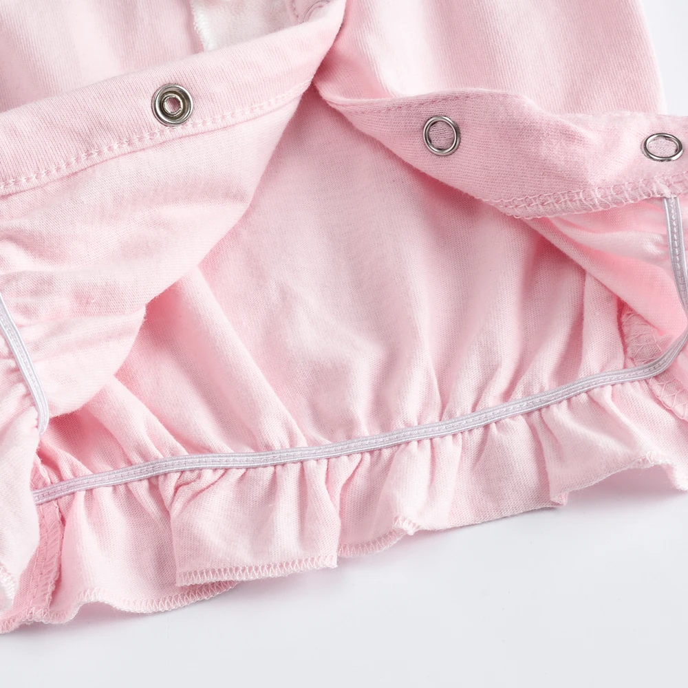 Г., детская одежда для сна для маленьких девочек зимняя одежда из мягкого хлопка, светло-розовый детский комбинезон Пижама для новорожденных с длинными рукавами, ночная рубашка
