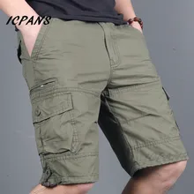 ICPANS повседневные шорты, Мужская одежда, на молнии, карго, короткие штаны, мужские, военные, рабочие, летние, мужские, s шорты, брюки размера плюс, XXXL, 4XL, 5XL
