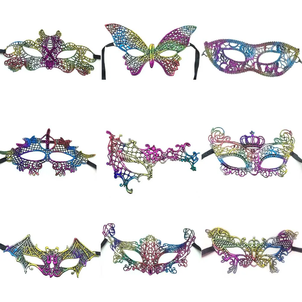 1 pc Decorative Sexy Halloween Colorful Lace Goggles fashion