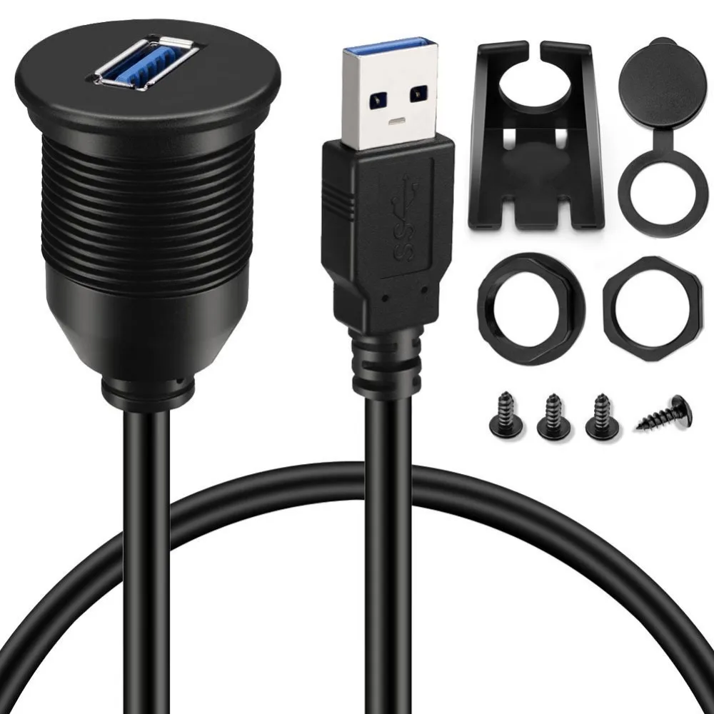 Водонепроницаемый удлинитель с одним портом USB 3 0 для автомобиля грузовика лодки