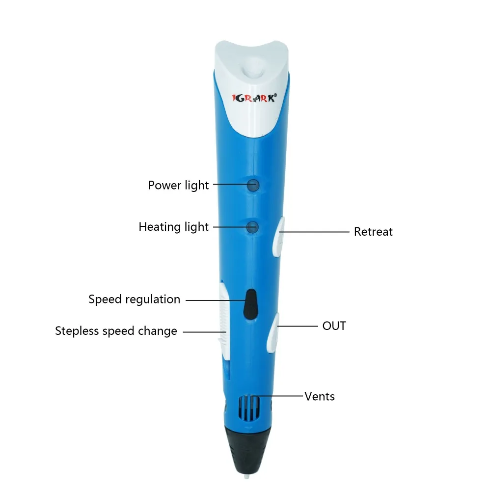 IGRARK 3D ручка креативный 3D печать ручки интеллект рисунок 3d принтер Ручка PLA Смарт 3d чертежные ручки лучший подарок для детей принтер
