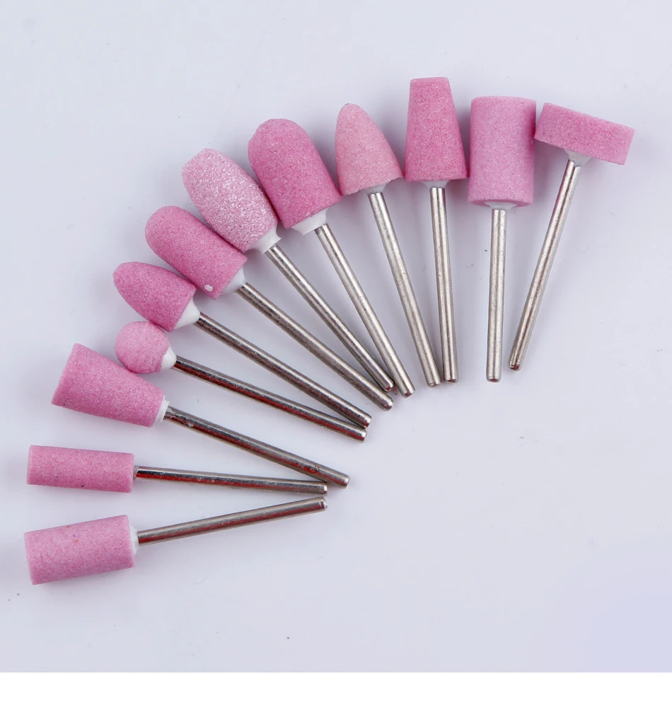 12pcs Mill Cutter for Manicure Electric Nail Drill Bts Apparatus Machine Accessory Pedicure Cutter Gel Polish Remover Nail Files