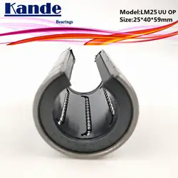 Kande подшипники 1 шт. LM25OP LM25UUOP LM25UU OP линейные подшипники открытого Тип ЧПУ Линейный LM25OP 25*40*59 мм