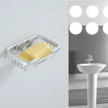 

Stainless Steel Wall Mounted Shower Soap Holder Bathroom Storage Box Container Soap Dish Basket Tray Rack 130*90*40mm