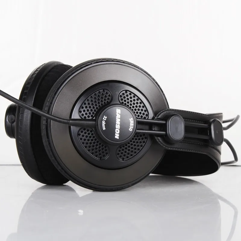 Оригинальные наушники Samson SR850 с велюровыми вставками полуоткрытые для монитора