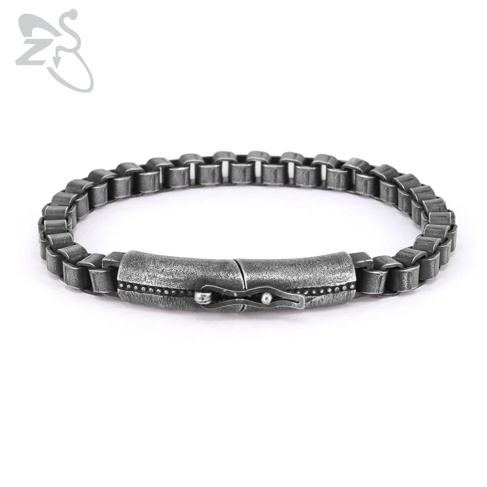 

ZS Stainless Steel Bracelet Chain For Men Punk Bracelets Charm Male Bracelets Bangle Fashion Circle Chains Jewelry Accessories