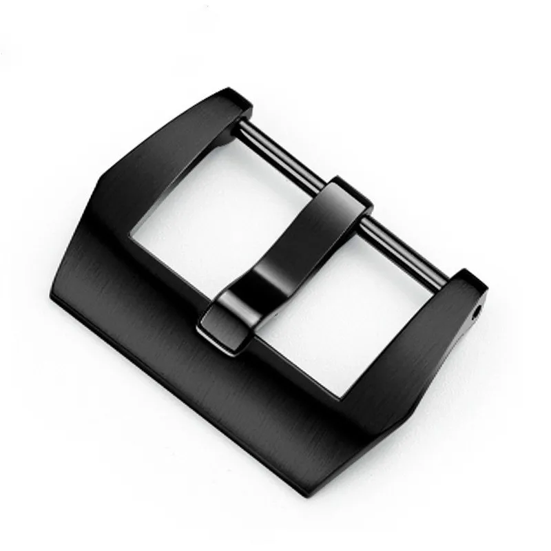 30pcs/lot Watch Buckle Stainless Steel Watch Buckle Silver and Black Color Dull Polish Style 18mm 20mm 22mm 316L Replacement