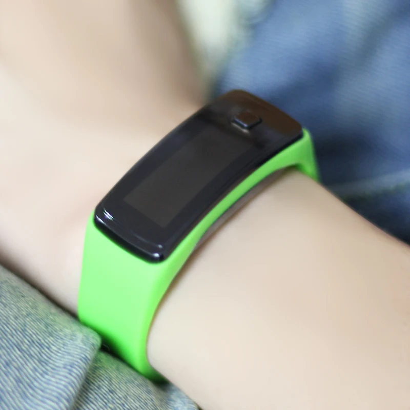 

Multicolor Digital Watch Men Women LED Couple Rectangle Dial Rubber Bracelet Multifunction Sport Wristband Kids Electronic Clock