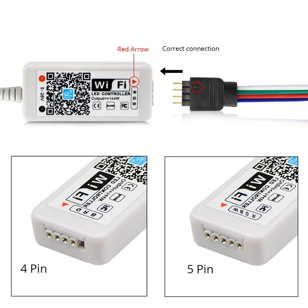 Светодиодный светильник с беспроводным управлением и Wi-Fi 5 м RGB RGBW RGBWW Светодиодная лента с адаптером питания светодиодный ленточный светильник 5050 декоративный светильник ing