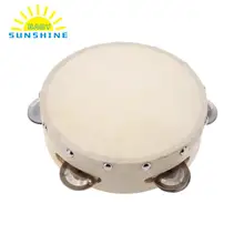 Профессиональная детская игрушка, музыкальный инструмент, 6 дюймов, ручной барабан, колокольчик, металлические джинглы, ударные, Обучающие музыкальные игрушки, вечерние