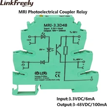 MRI-3.3D48 Input 3.3V DC Output 3-48V DC Photoelectrical Coupler Interface Relay Module Optocoupler Isolating PLC Relay Board q series plc qx48y57 input and output hybrid module new in boxed