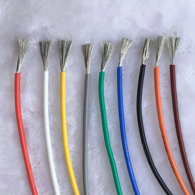 Многоцветный гибкий силиконовый кабель 18 20 22 24 26 28 30AWG мягкий провод