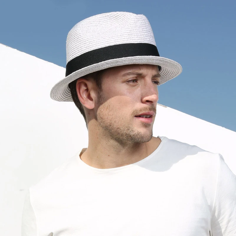 Sedancasesa, мужская фетровая соломенная шляпа с защитой от УФ-лучей, летние солнцезащитные шляпы для мужчин и женщин, соломенная Трилби шапка ручной работы, Пляжная, праздничная, крутая