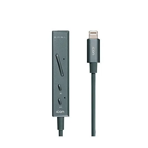 

SMSL ICON HI-FI Audio Decoder,Portable Headphone Amplifier DAC, Input Lightning Connector,Built-in Microphone for iPhone IOS