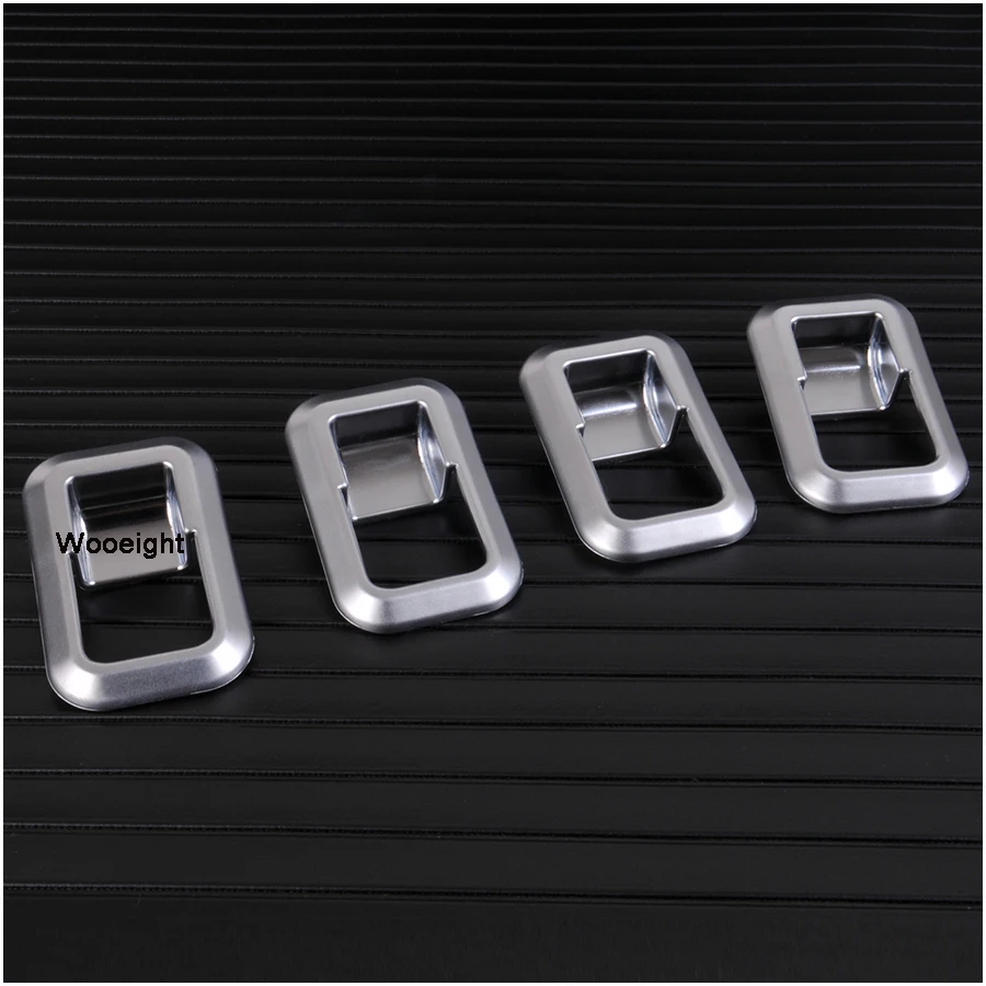 5Pcs Car Matt Chrome Interior Window Switch Button Frame Trim Panel Cover For Mercedes Benz C ML GLK Class W176 W246 W204 W212 (2)