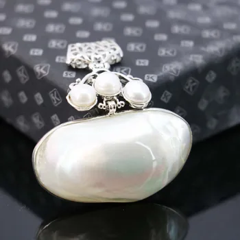 

47*20mm Ethnic Chic abalone freshwater pearl beads Accessories pendant necklace making jewelry crafts diy Hot sale gifts