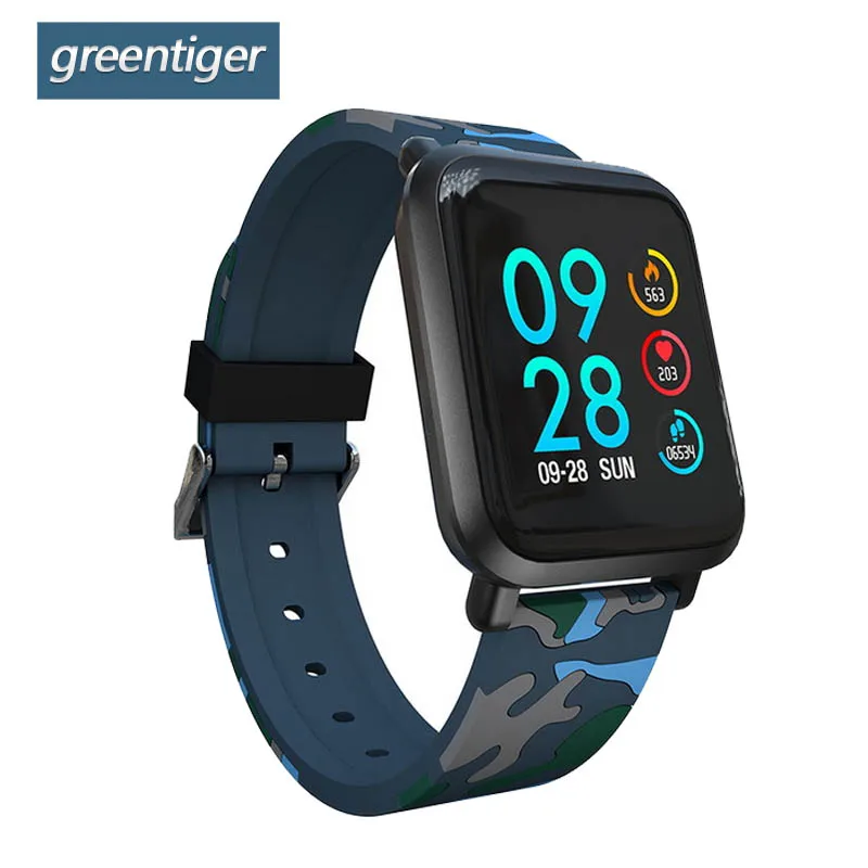 

Greentiger S9 Smart Watch IP68 Waterproof Bluetooth Smart Bracelet Blood Pressure Heart Rate Monitor Sport Bracelet Android IOS