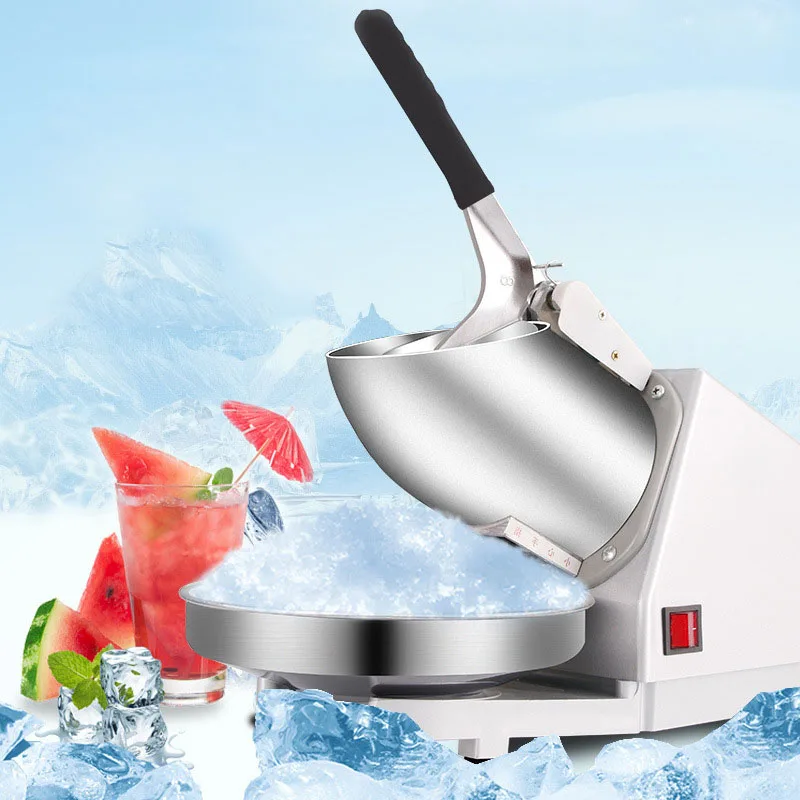 

Ice Machine Double Knife Manual Ice Machine Tea Shop Snowflake Making Sand Ice Machine Hand Shake Ice Crusher Electric