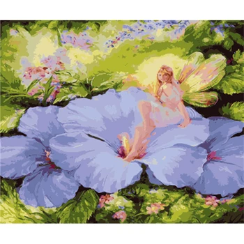 

YIKEE decorative canvas oil painting by numbers,diy painting by numbers Fairies