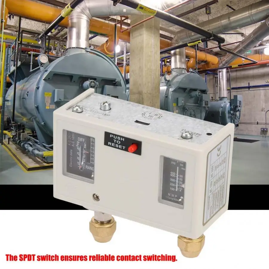 

Electronic Pressure Control Switch R1/4 inch 15A 250V Dual Pressure Control Switch Smart Water Pump Pressure Controller