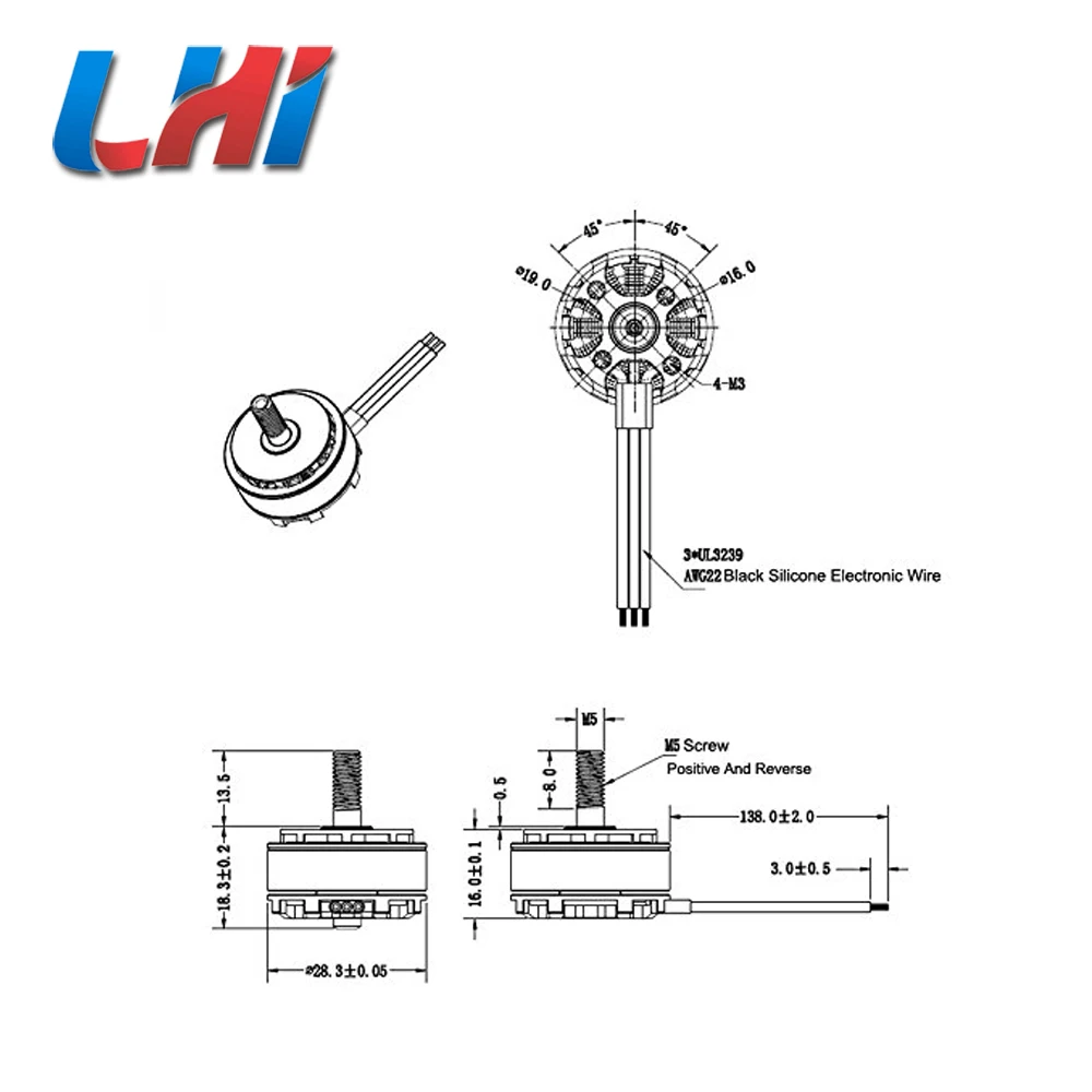 4 шт./лот LHI RV2306 2306 2400KV/2650KV CW CCW бесщеточный двигатель для радиоуправляемого квадрокоптера запасные части гоночный Дрон