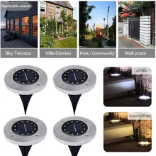 12 LED Solar Power Buried Light Ground Lamp Outdoor Path Way Garden Decoration