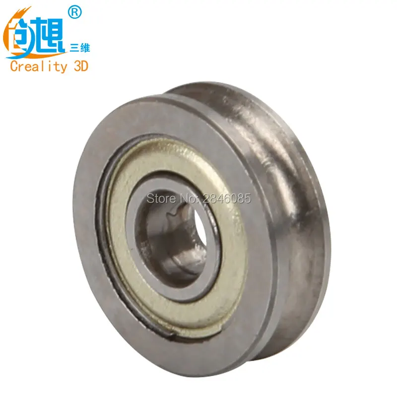 

2018 Creality 3D Printer Extruder Accessories U Groove Guide Wheel Pulley Bearing U624ZZ with u Groove 624U 4*13*4mm