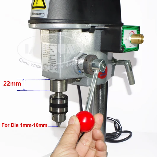 1,0 мм-6,5 мм 220 в 240 В переменного тока 150 Вт Мини ручная роторная колонна сверлильный пресс скамейка станок устройство инструмент стол сверло Диаметр наконечника