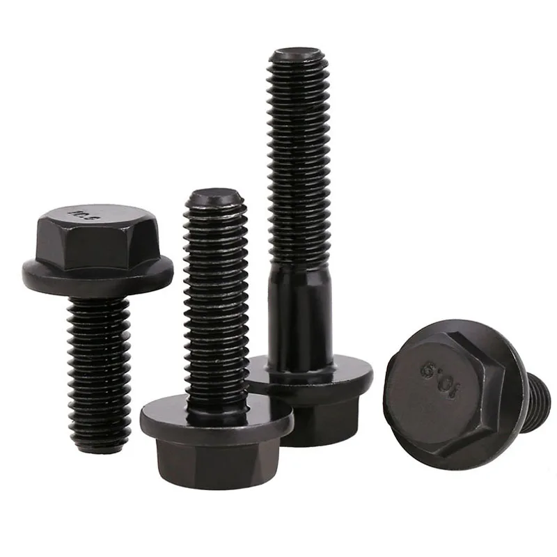 

1PCS-M10*20/25-50 10.9 Hexagonal Plus a Large Flange with Hexagonal Pad Screws,GB5789 Flange Bolts