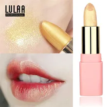 Lulaa брендовая Профессиональная помада с металлическим отливом губная помада для макияжа Водонепроницаемая долговечная пигментная натуральная Хайлайтер для лица