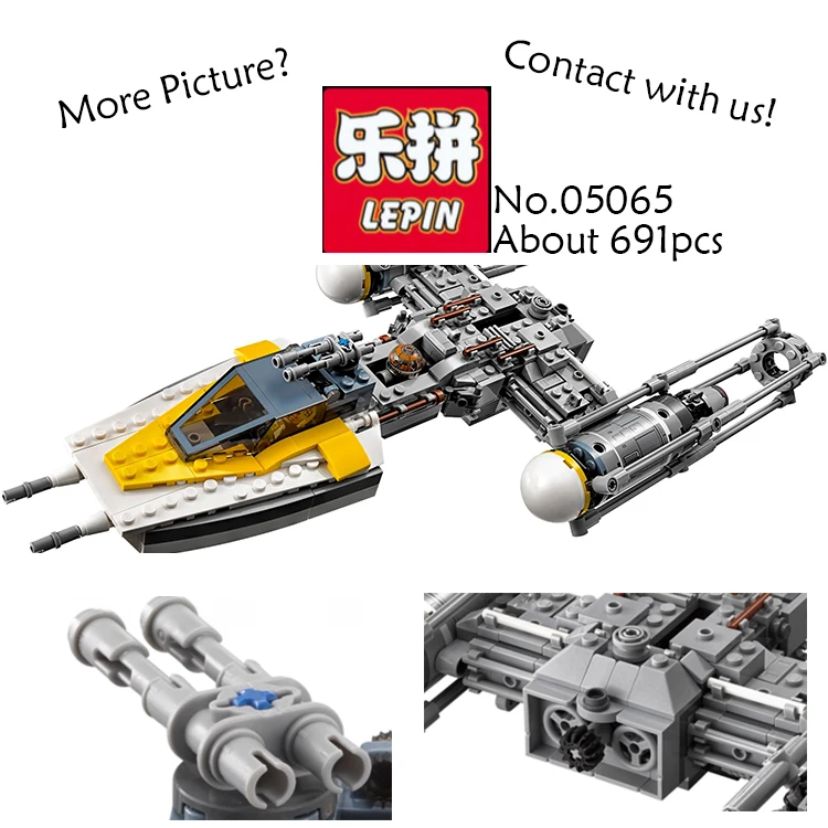 

691PCS Lepin 05065 Y-wing Starfighter STAR WARS Rogue One Starwars Building Bricks Blocks Toys Compatible 75172