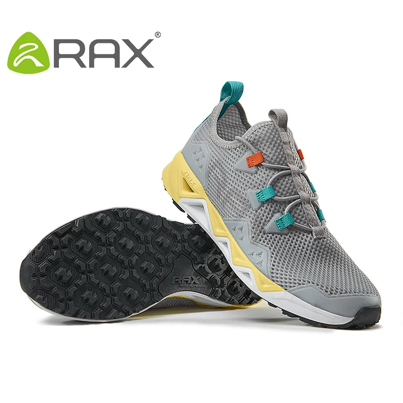 Rax новое поступление мужские кроссовки для лучших трендов беговые атлетические тренировочные Zapatillas спортивные туфли мужские Легкие беговые размеры 39-44 - Цвет: Серый
