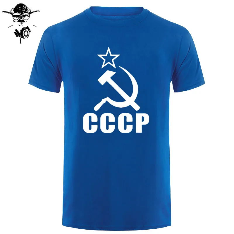 CCCP Коммунистическая русская футболка, Мужская одежда, СССР, СССР, мужская повседневная футболка, Россия, хлопковая Футболка с круглым вырезом, топы, Camisa